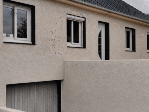 ravalement de façades _ projection enduit _ isolation thermique par l'extérieur _ Saone et loire _ au temps des façades 71_finition écrasé_